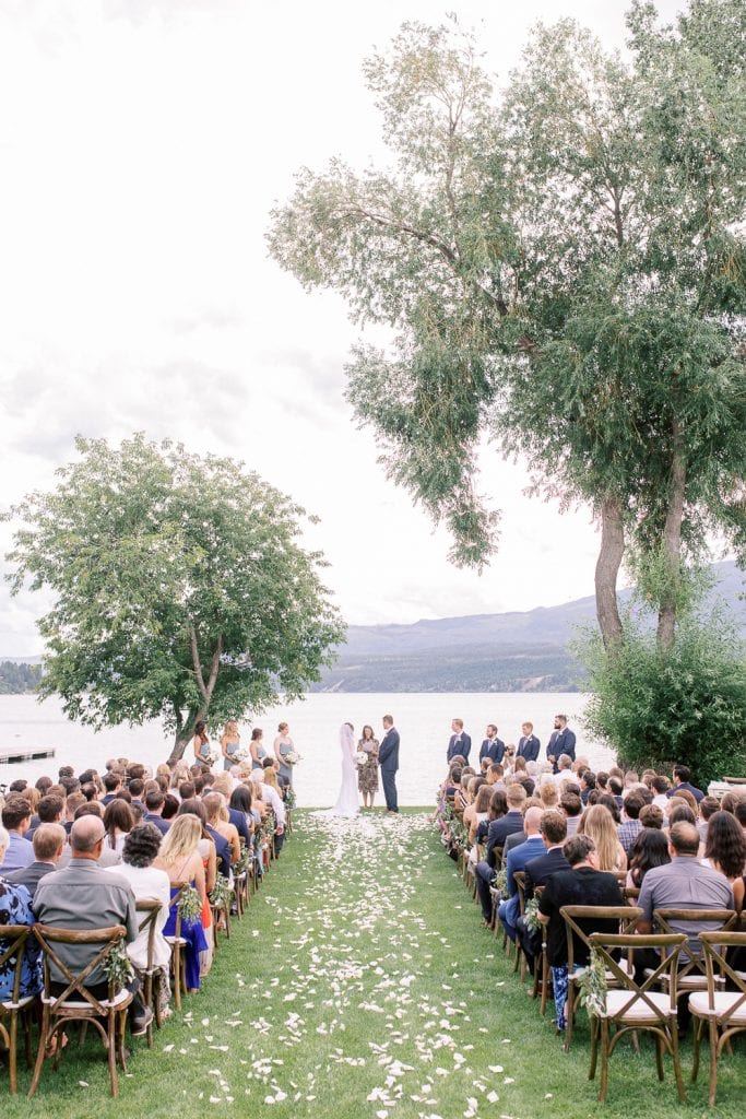 Calgary Lake outdoor summer wedding