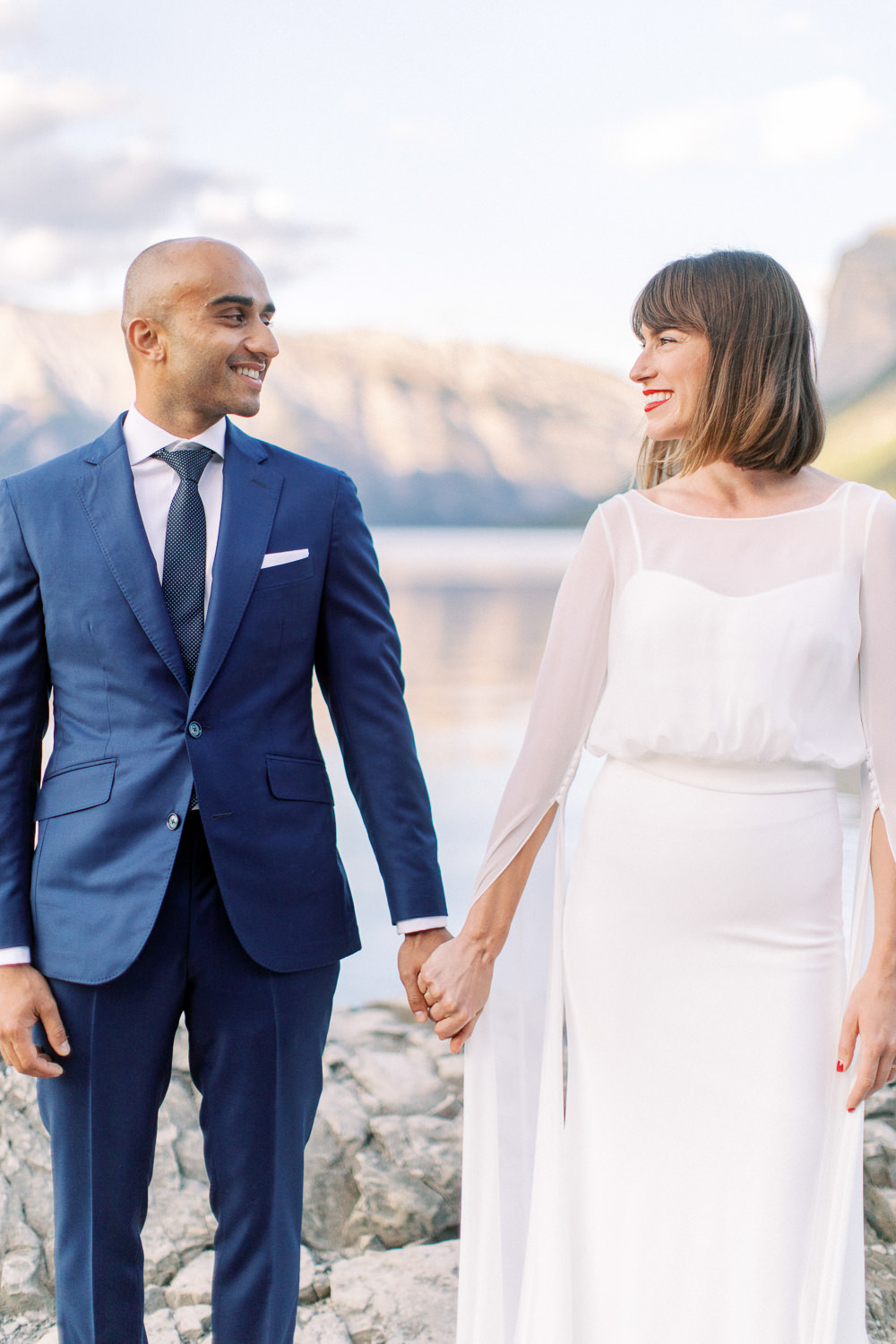Calgary wedding photography Banff wedding photoshoot lake minnewanka