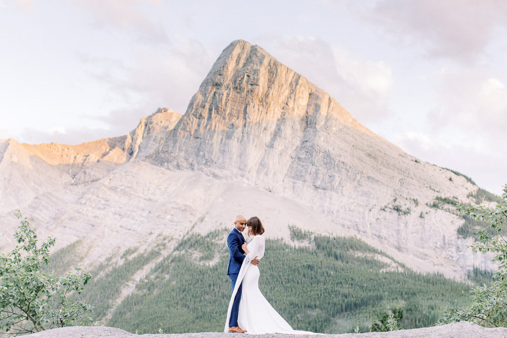 Calgary wedding photography Banff wedding photoshoot Canmore mountain top