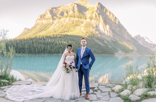 Banff wedding photography Lake Louise sunrise ceremony