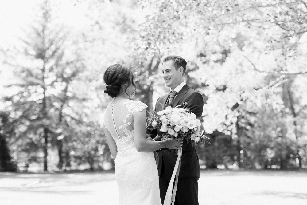 A Norland Estate Wedding Calgary wedding photographer first look