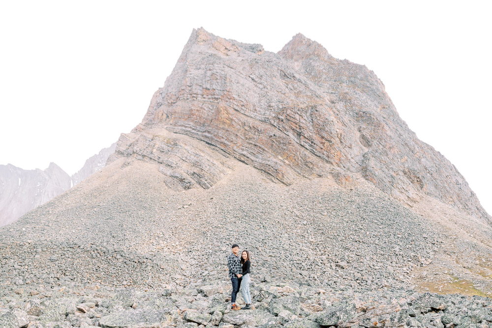 Banff fall engagement session mountain
