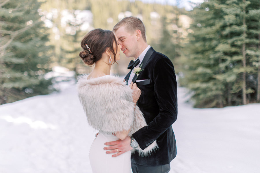 Banff wedding photography couple portrait