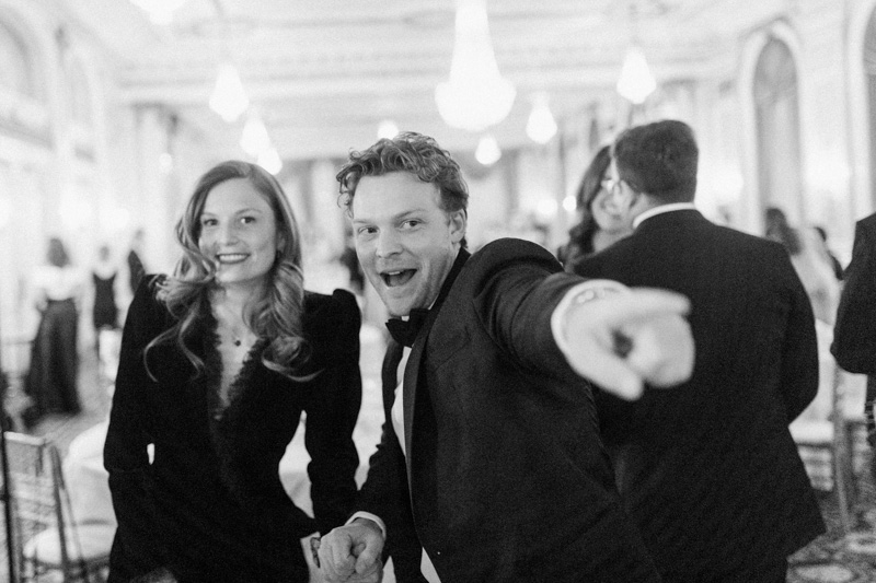 couple at wedding on the dance floor at fairmont Palliser in Calgary